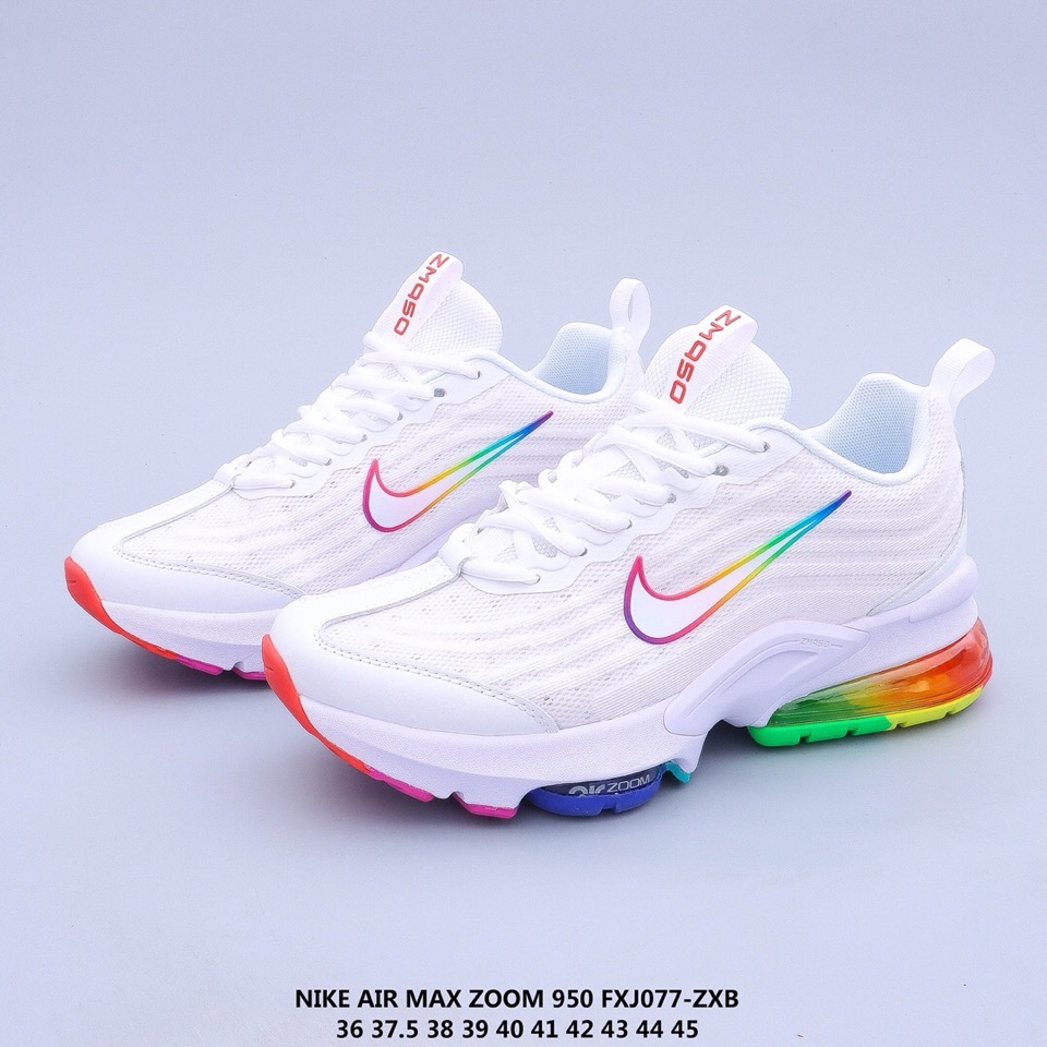 2020 Nike Air Max Zoom 950 White Rainbow Running Shoes - Click Image to Close